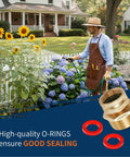 Brass Swivel Hose Adapter Three Quarter Inch GHT Female To One Inch NPT Male For Garden Hoses And Pipe Threaded Systems Lead Free Durable Brass Leak Free Connection One Piece on garden hose
