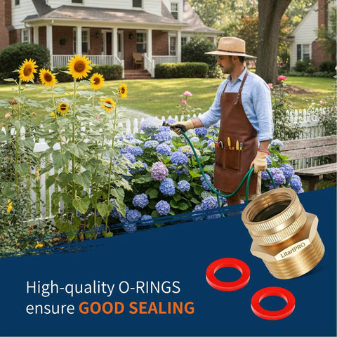 Brass Swivel Hose Adapter Three Quarter Inch GHT Female To One Inch NPT Male For Garden Hoses And Pipe Threaded Systems Lead Free Durable Brass Leak Free Connection One Piece on garden hose