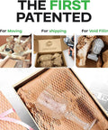Top Notch Honeycomb Packing Paper Refill Rolls Pack Of Two For Heavy Duty Shipping Prep Brown Kraft Padding in a box.