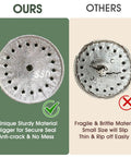 Comparison of aluminum foil lids for reusable Nespresso Vertuoline pods, showing sturdy material against fragile competition