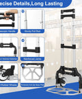 Lightweight Folding Hand Truck With No Sweat Compact Design And Hella Easy Storage For Sweet Everyday Moves And Multi Purpose Utility Dolly Cart With Smooth Rolling Wheels, featuring telescopic handle and reinforced joints.