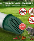 4 Inch Slope Drainage Grate Cover With Rain Diverter And Yard Drain Emitter For Sump Pump Discharge And Downspout Extensions, Tool Free 3 Minute Install, Universal Fit For 4 In SCH 40 SDR 35 And Corrugated Pipe, Green, installed on lawn with anti-debris features