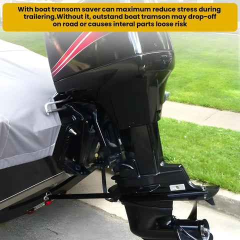 Adjustable Boat Transom Saver From 23 To 35 Inches, Keeps Outboard Motors Up To 100HP Safe On Trailers, Fits Rollers And Bunks, Anti Corrosion Marine Grade Tough Build For Safer Towing And Built To Last Durability