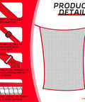 Golf Practice Net Extender Attachment For 7 Or 10 Ft Nets With High Impact Hitting Target Frame showing red edge and details