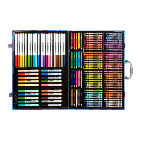Space Theme 140 Piece Art Kit For Kids With Crayons Markers Pencils Drawing Sheets In Durable Case Totally Awesome Gift