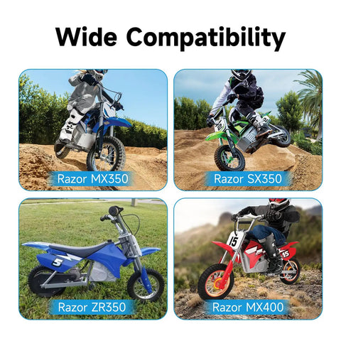 Beefed Up Chain Tensioner Adjuster Replacement compatibility with Razor MX350, SX350, ZR350, MX400 Dirt Rocket Bikes displayed