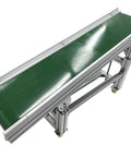 Badass Inclined Conveyor System With Non Slip PVC Belt Tilt Action For Warehouse Moves Adjustable Aluminum Frame at an angle.