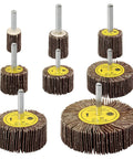 40 Piece One Quarter Inch Shank Abrasive Flap Wheel Set for Die Grinders Aluminum Oxide Sanding Wheels in various sizes