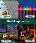 100Pcs Self Locking Heavy Duty Christmas Light Clips For C7 C9 Mini Lights Fits E12 And E17 Bases on roof, fence, house, and yard
