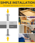 M6 X 20mm Flat Head Hex Socket Cap Screws And Barrel Nuts Kit, installation guide for quick furniture assembly with 304 stainless steel.