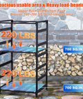 Fire Pit Storage Station For Solo Stove And Other Fire Pits With Heavy Duty Steel Frame And Waterproof Cover, 220 lbs capacity