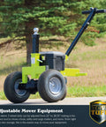 Tow Tuff Electric Trailer Dolly With 3500 Lb Capacity, heavy duty adjustable mover equipment with large tires.