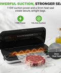 Automatic Vacuum Sealer For Food Storage With Starter Kit And Quick Start Guide Compact Kitchen Gadget sealing steak