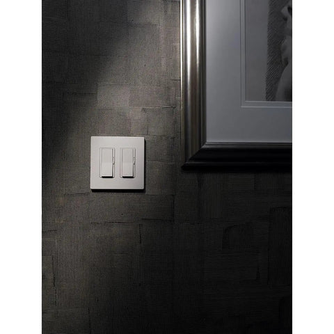 Black 2-Gang Decorator Light Switch Cover Plate, Screwless Snap-On Wall Plate For Decorator Switches, Gloss Finish CW-2-BL