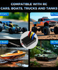 90A Waterproof RC Brushed ESC With Dual BEC 5A For 2-4S Cars Boats Crawlers Trucks And Tanks, XT60 Plug, compatible models