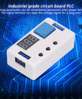Dope Adjustable Timer Relay Switch With 12V DC Power And Permanent Memory Cycle Time Delay Module For Industrial Automation And DIY Projects Ultra Compact Modular Design In Durable Plastic Case For Precise Timing, white plastic 12V timer relay with digital display