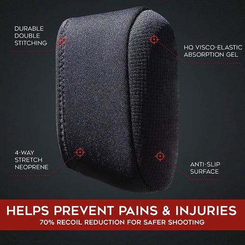 Gel Recoil Pad For Shotgun With Slip On Rifle Stock Pad Softens The Kick Using Visco Elastic Gel Fits Winchester Remington Mossberg Ruger