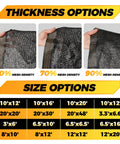 Seventy Percent Shade Cloth 10x20 Feet Shade Net Mesh Tarp With Grommets Black showing mesh density and size options
