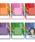Kids Photo Nameplates For Desk Self Adhesive Name Tags With Photo Space 48 Pieces In 6 Cool Animal Themed Styles displayed
