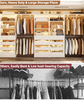 Heavy-Duty All-In-One Closet Organizer System With Extendable Hanging Rods Spacious Drawer Units And Flexible Wooden Shelving for efficient storage.