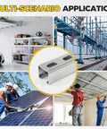 Industrial Grade 12 Gauge Strut Channel Trolley Track applications in garage, scaffolding, solar panel setup, ceiling installation