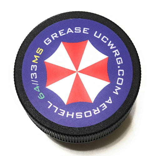 Mil Spec Gun Grease 64 33MS Go To Multi Purpose Lubricant jar view with logo and text on the lid.