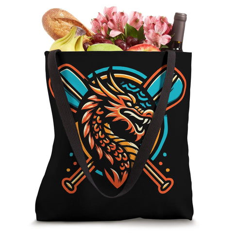 Dragon Boat Paddler Tote Bag For Dragonboating Fans And Teams, Race Day Go To Gear Carrier For Men And Women with dragon design