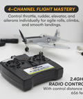 Ready To Fly 4 Channel RC Plane For Adults With Beast Performance, Advanced Foam Construction, Propeller Saver Upgrade, remote