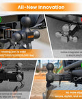 360 Degree Swivel Tri-Ball Trailer Hitch Mount For 2 Inch Receiver With Hook And Pin, solid steel tri-ball hitch on truck receiver