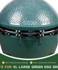 X Large Green Egg Hinge And Band Replacement Kit With Carbon Steel Hinges and Tough Springs installed on Big Egg Grill
