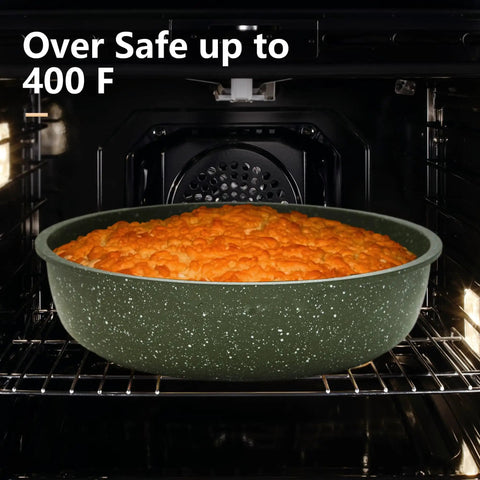 Detachable-Handle 10 Piece Camping Cookware Set Nonstick Induction Pots baking dish in oven