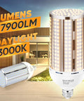 2 Pack 120W LED Corn Light Bulb Fanless 3000K Warm White 1200 Watt Equivalent E26 And E39 Mogul Base COB Lamp 15,800 Lumens
