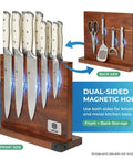 Built In Sharpener Magnetic Knife Block With Double Sided Storage Keeps Up To 12 Knives And Metal Kitchen Tools No Brainer