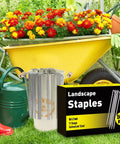500 Pack 6 Inch Galvanized Landscape Staples Ground Stakes 11 Gauge for Lawn Yard Garden Fence Irrigation Tubing Turf Landscaping