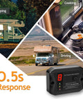 Rugged Digital RV Propane Gas Detector Alarm, Hardwired 12V DC, Flush Or Surface Mount With 3 Brackets shown in RV scenarios
