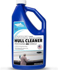 Boat Hull Stain Remover Gel Cleaner Bottle 32oz with label showing gel formula for scum algae leaf and fish blood stains cleaning
