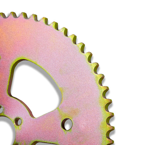 Close-up of 60T Beefed Up High Torque Rear Sprocket With 6 Holes for 40 41 420 Chain