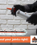 Straight Up Heavy Duty Polyurethane Concrete Sealant And Expansion Joint Filler For Sidewalks And Foundations Non Sag Caulk Sausage Gun Compatible Being used in a caulk gun.