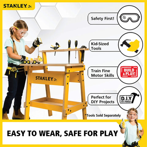Kid sized work gloves for little hands that stay safe and comfortable with durable fabric for everyday projects, mixed color