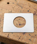 Top Grade Stainless Steel Door Lock Reinforcer Plates With Easy Install Adhesive Backing Perfect For Fixing Shaky Handles And Deadbolts While Boosting Home Security Plus Adding A Nice Decor Touch Without Screws Needed At All, stainless steel plate with center hole