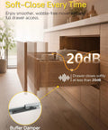 Tough As Nails Soft Close Bottom Mount Drawer Slides Full Extension 16 Inch with buffer damper for quiet closing in kitchen.