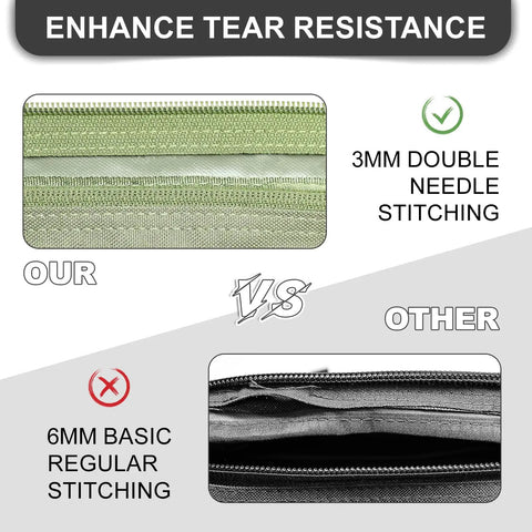 Comparison of double needle vs basic stitching on Tactical Backpack For Work And Outdoors, 40L Heavy Duty Rucksack With MOLLE