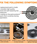 6 Inch MP15YA Electric Range Burner Coil Element 1500W Four Turn Replacement 660532 for Whirlpool Cooktops