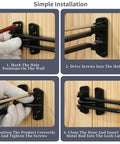 Step-by-step installation guide for Heavy Duty Swing Bar Door Lock With Secure Latch Guard Clasp And Rust Resistant Zinc Alloy Frame For Inward Swinging Doors Hassle Free Mount Rock Solid Black Home Security.