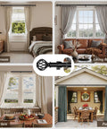 Matte Black Adjustable Curtain Rod 48 To 90 Inches Heavy Duty 1 Inch Drapery Rod in bedroom, living room, kitchen, patio settings