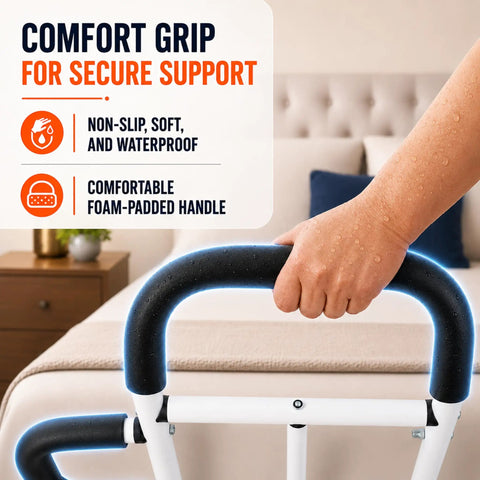 Heavy Duty Bed Rails for Elderly and Seniors Safe Bed Cane with 350LBS Capacity ASTM F318624 Certified durable steel handle