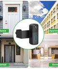 Anti Theft Doorbell Mount For Video Doorbell Gen 1 And Gen 2, No Drill Installation, shown in home, apartment, rental, dorm settings