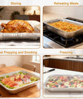Forty Pack Disposable 9x13 Aluminum Foil Pans Deep Half Size Steam Table Trays For Oven Baking Cakes Roasting Turkey Meal Prep Storing