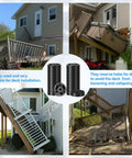Heavy Duty Deck Ledger Spacers Bulk Pack Featuring Two Inch Round Base And Half Inch Width For No Sweat Installation Plus Top Notch Drainage on displayed deck support systems.