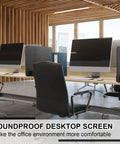 10 Pack Freestanding Desk Dividers with Sturdy Feet, 16 X 24 Inch Privacy Panels for Dorms and Home Office in a modern workspace.